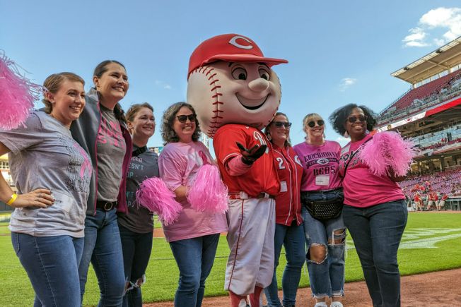 Klosterman Honors Pink Ribbon Girls at Reds Game